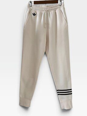 adidas Adicolor Neuclassics Sweatpants In Cream With Black Stripe Size S